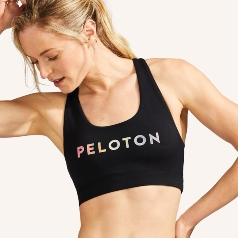 Peloton Advanced Go Further Laser Cut Sports Bra Size Size Small Black